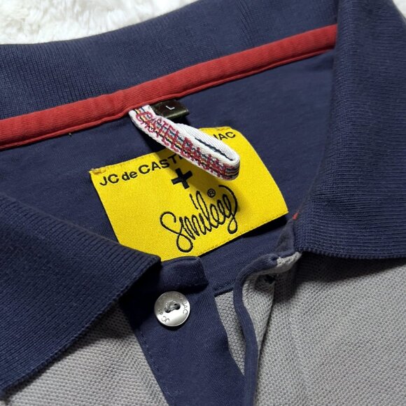 JC DE CASTELBEJAC + SMILEY POLO SHIRT - LONG SLEEVE - L - Picture 3 of 8